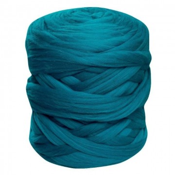 Zachte merino lontwol turquoise