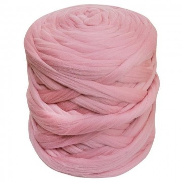 Zachte merino lontwol roze