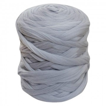 Zachte merino lontwol metallic grijs