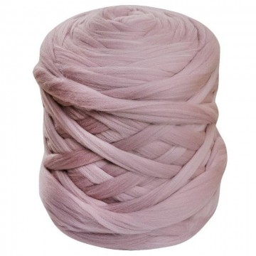 Zachte merino lontwol oud roze