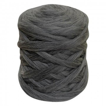 Zachte merino lontwol Donker-Grijs gemêleerd
