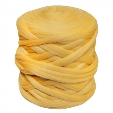 Zachte merino lontwol geel