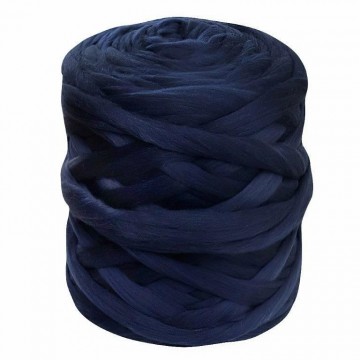 Zachte merino lontwol Marineblauw