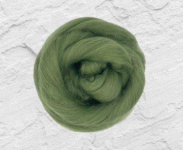 Gekleurde lontwol Shetland mosgroen