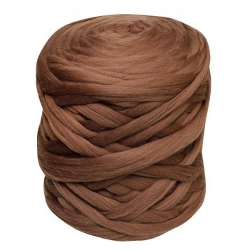 Zachte merino lontwol toffee