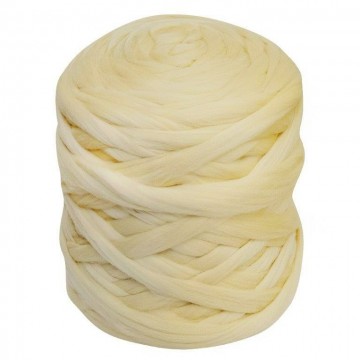 Zachte merino lontwol licht geel