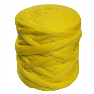 Zachte merino lontwol citroen geel
