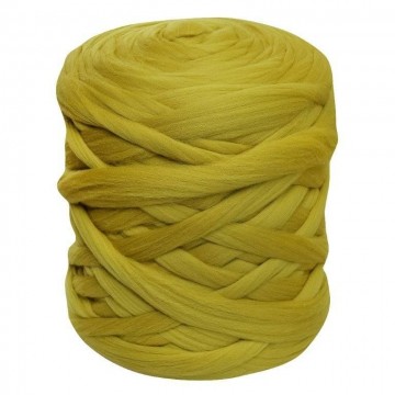 Zachte merino lontwol geel-groen