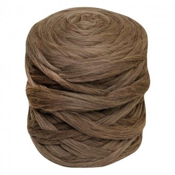 Zachte merino lontwol bruin/brons gemêleerd