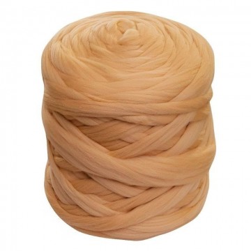 Zachte merino lontwol abrikoos