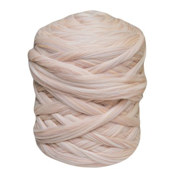 Merino lontwol wit/beige gemêleerd
