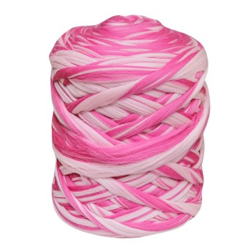 Merino lontwol roze gemêleerd