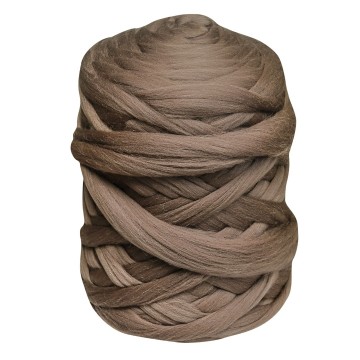 Merino lontwol taupe