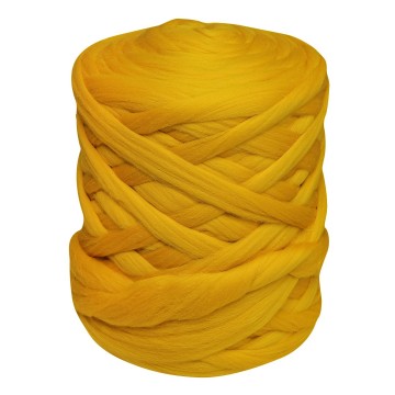 Merino lontwol zonnebloem geel