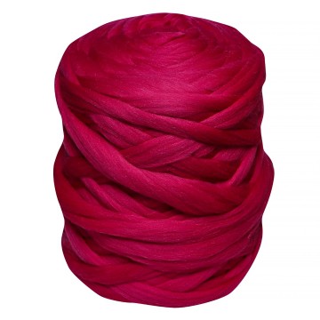 Merino lontwol roze-rood