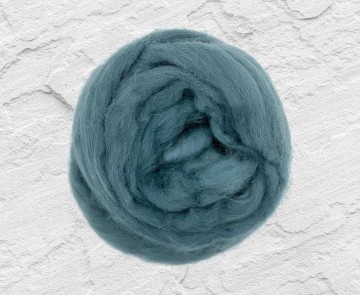 Gekleurde lontwol Shetland licht-petrol