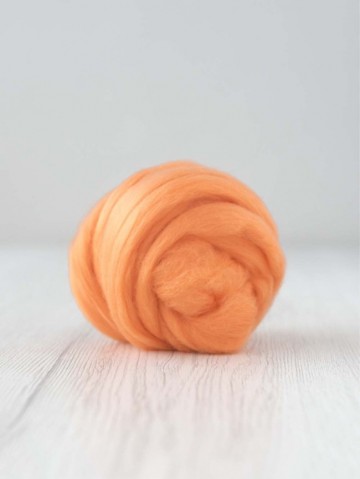 Super fijne merino lontwol abrikoos