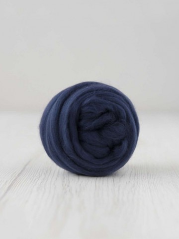 Super fijne merino lontwol diep donker blauw