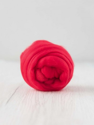 Super fijne merino lontwol rood