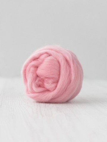 Super fijne merino lontwol roze