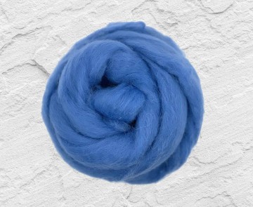 Gekleurde lontwol Shetland licht-blauw