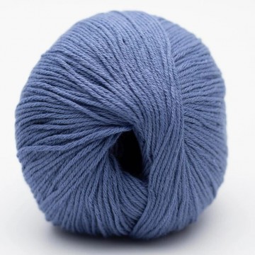 Alba GOTS Jeansblauw – zacht biologisch katoengaren in middelblauwe denimtint