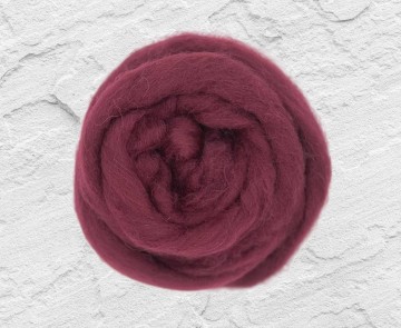 Gekleurde lontwol Shetland bordeaux