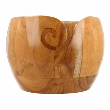 Garen bowl van teakhout 17,5x12cm