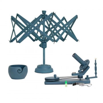 Beukenhouten wolmolen set Scheepjes blauw