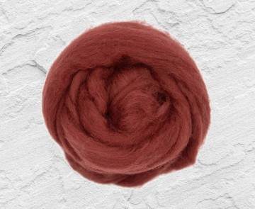 Gekleurde lontwol Shetland robijnrood