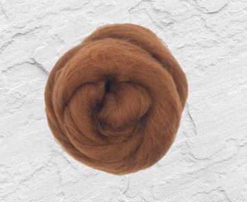 Gekleurde lontwol Shetland hazelnoot