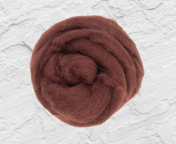 Gekleurde lontwol Shetland rood-bruin