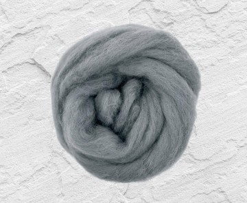 Gekleurde lontwol Shetland licht grijs