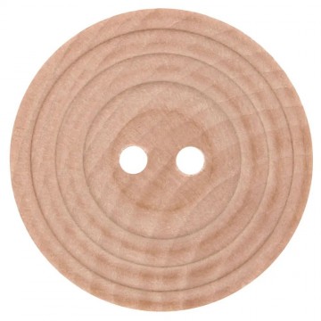 Houten knoop met verhoogde rand 20 mm  voor kleding en handwerkprojecten