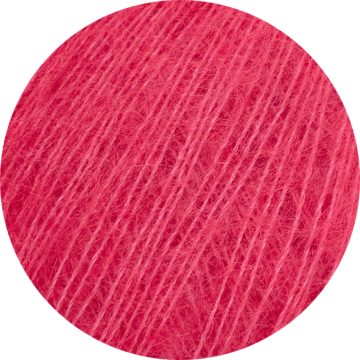 Koraalkleurig lace garen met mohair en zijde subtiele glans