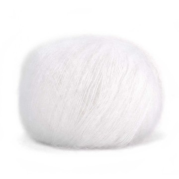 Mohair Bliss wit mohair zijde licht en zacht garen