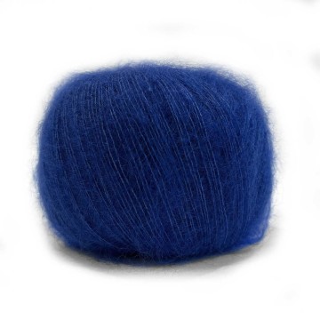 Cobalt blauw lace garen met mohair en zijde zachte glans