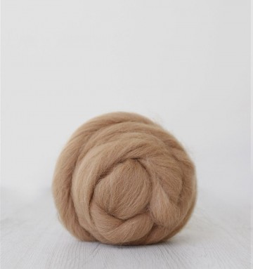 Alpaca lontwol fawn 23,5 micron zachte wol