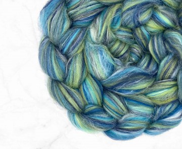 Detail Tussah Merino lontwol Friesland – zijdeglans lontwol voor spinnen en vilten