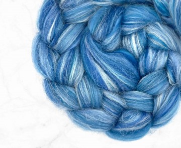 Detail Tussah Merino lontwol Zeeland – zijdeglans wolmix voor spinnen en vilten