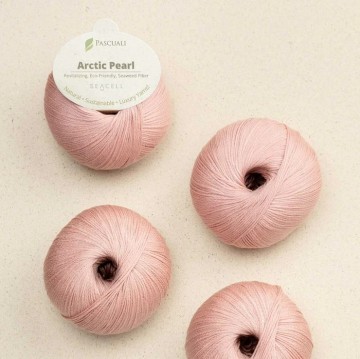 Arctic Pearl Rosé garen detail – vegan Fingering Lyocell Seacell