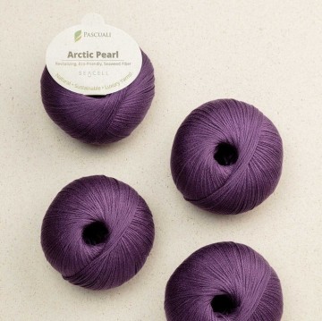 Arctic Pearl Grape garen detail – vegan Fingering Lyocell Seacell