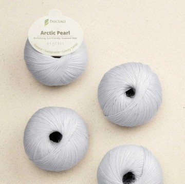Arctic Pearl Glacier garen detail – vegan Fingering Lyocell Seacell