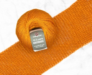 oranje bamboe garen geschikt voor breien haken en weven