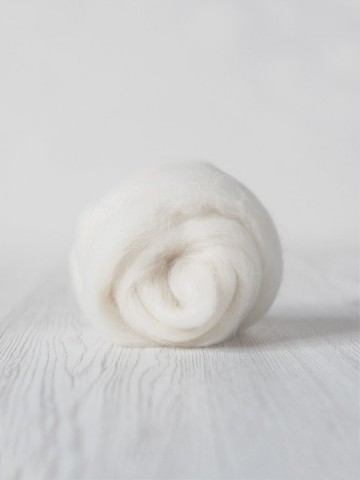 Baby alpaca lontwol wit 17,5 micron superzacht