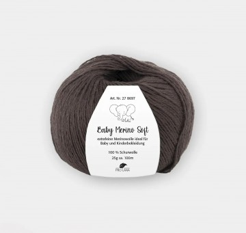 Baby Merino Soft donkerbruin