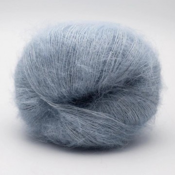 Babyblauw alpaca zijde lace garen zacht en luchtig