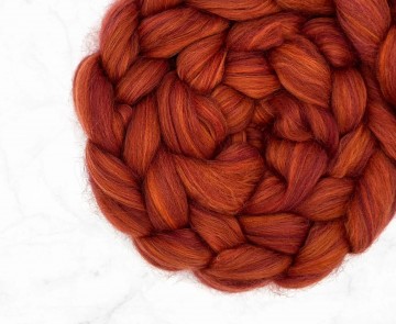 Gemêleerde sokkenwol mix in de kleuren Oranje-Rood