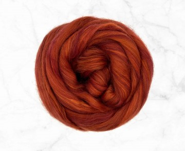 Sokkenwol-mix Shetland wol/Merino wol x Bio Nylon oranje/rood