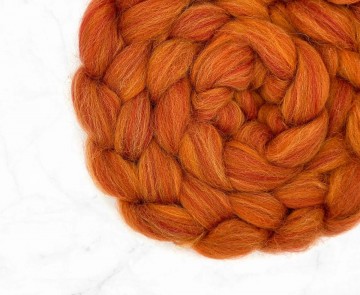 Sokkenwol-mix Shetland wol x Bio Nylon oranje-rood-geel